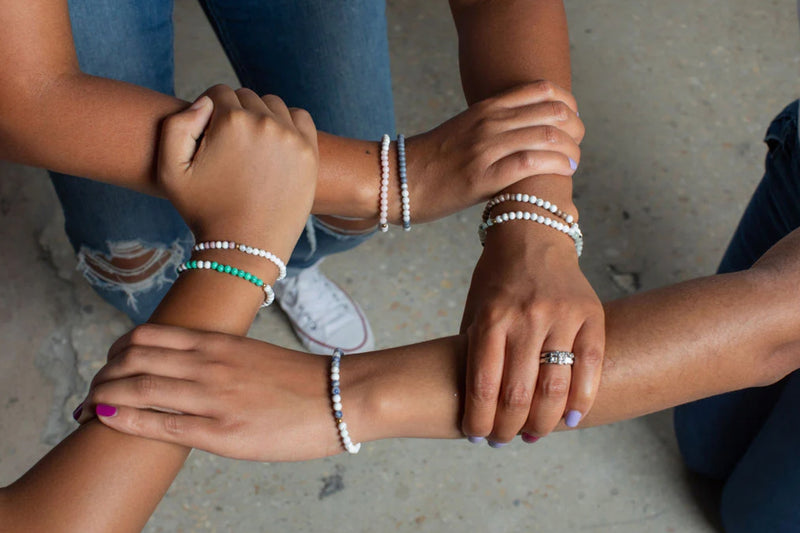 MOTHER/MINI DAUGHTER MORSE CODE MATCHING BRACELET SET