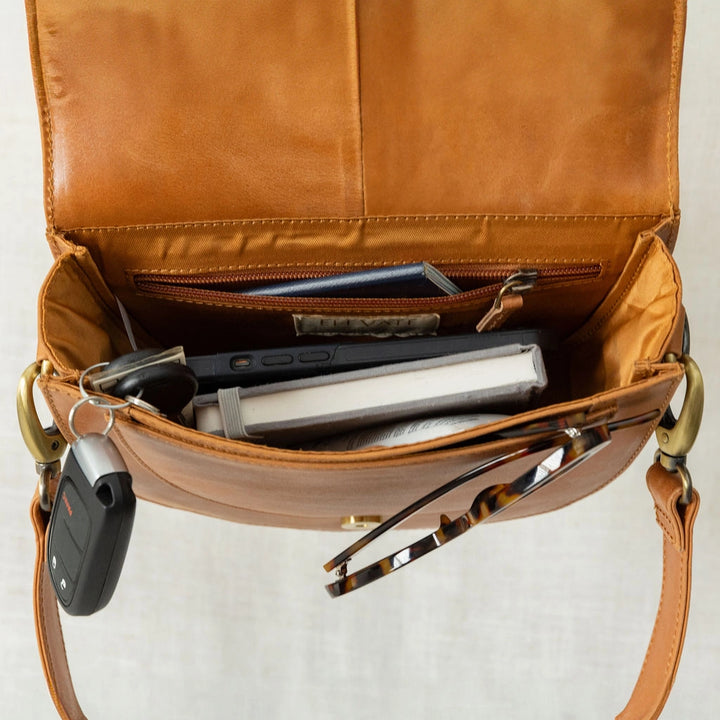 STELLA FULL GRAIN LEATHER SHOULDER BAG