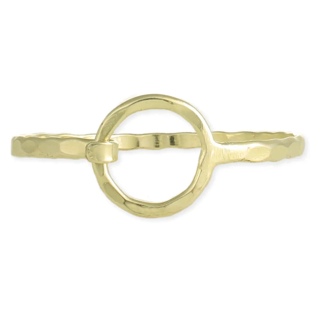 CIRCLE CLASP HAMMERED BRACELET