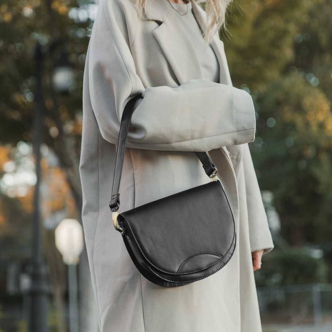 STELLA FULL GRAIN LEATHER SHOULDER BAG