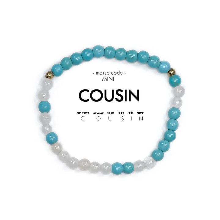 MINI MORSE CODE BRACELET: COUSIN