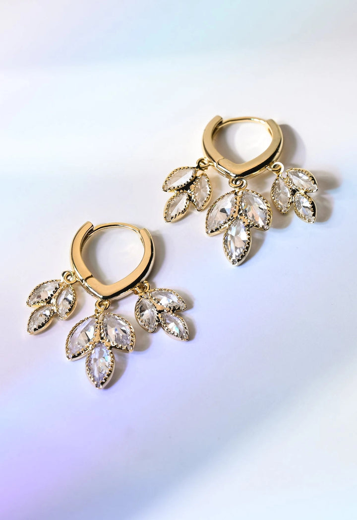 GOLDEN LAUREL DROP EARRINGS