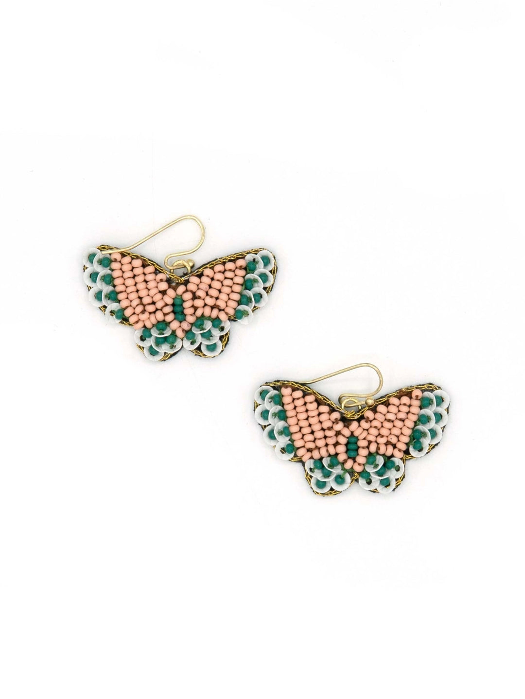 BEADED BUTTERFLY EARRINGS