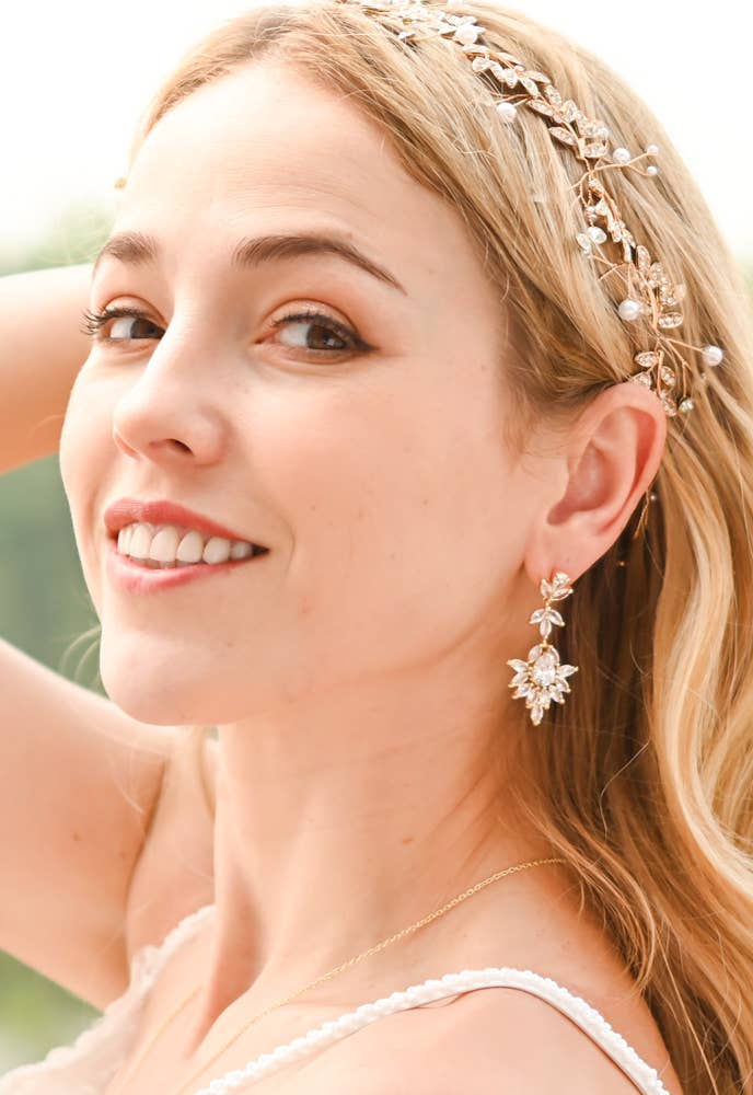CHANDELIER ZIRCON EARRINGS