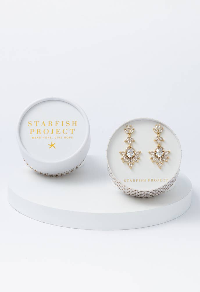 CHANDELIER ZIRCON EARRINGS