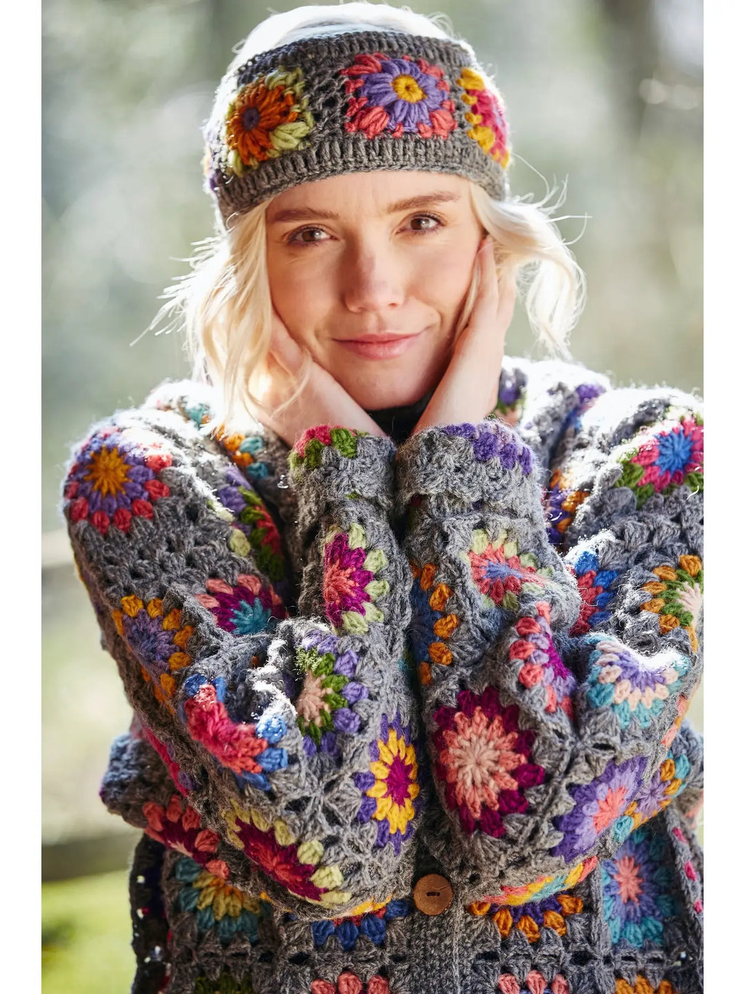 HAND KNITTED HEADBAND EAR WARMER: WOODSTOCK CROCHET