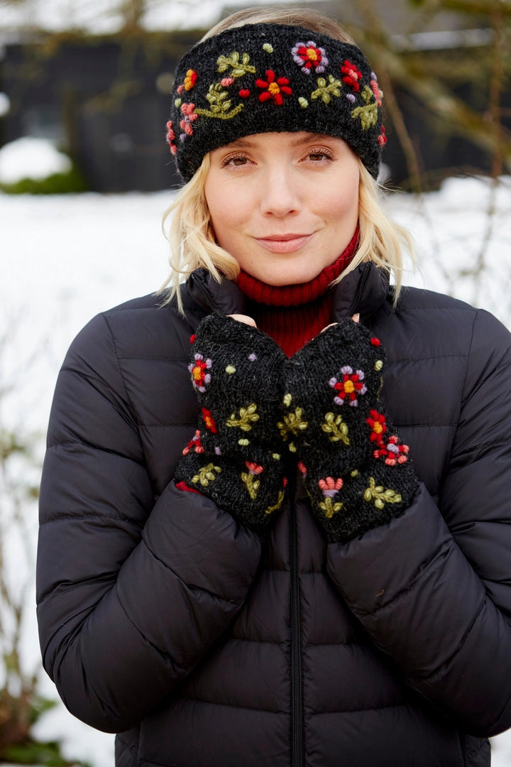 HAND KNITTED HEADBAND EAR WARMER: BLOOM
