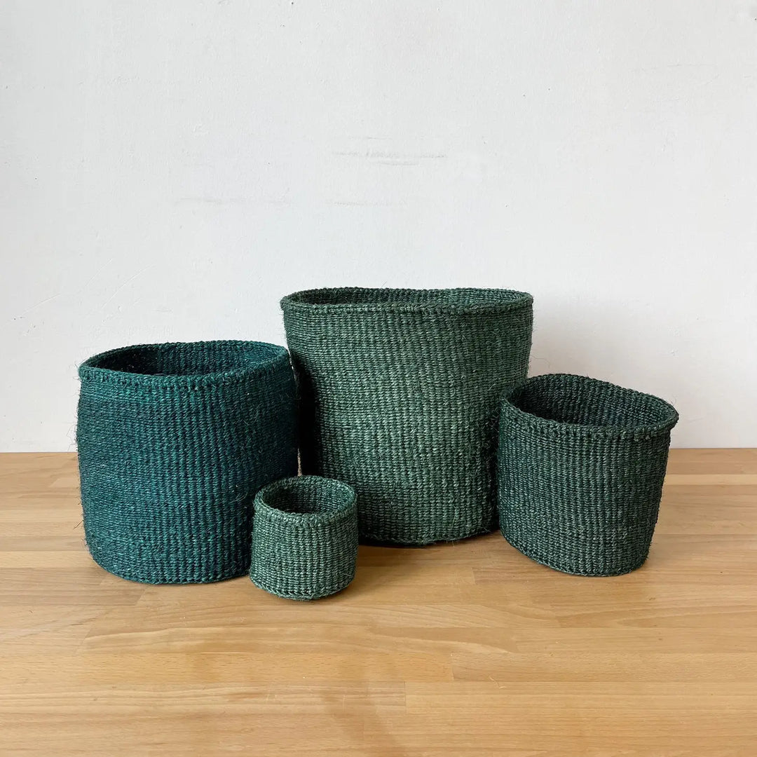 FOREST GREEN STORAGE/PLANTER  BASKET