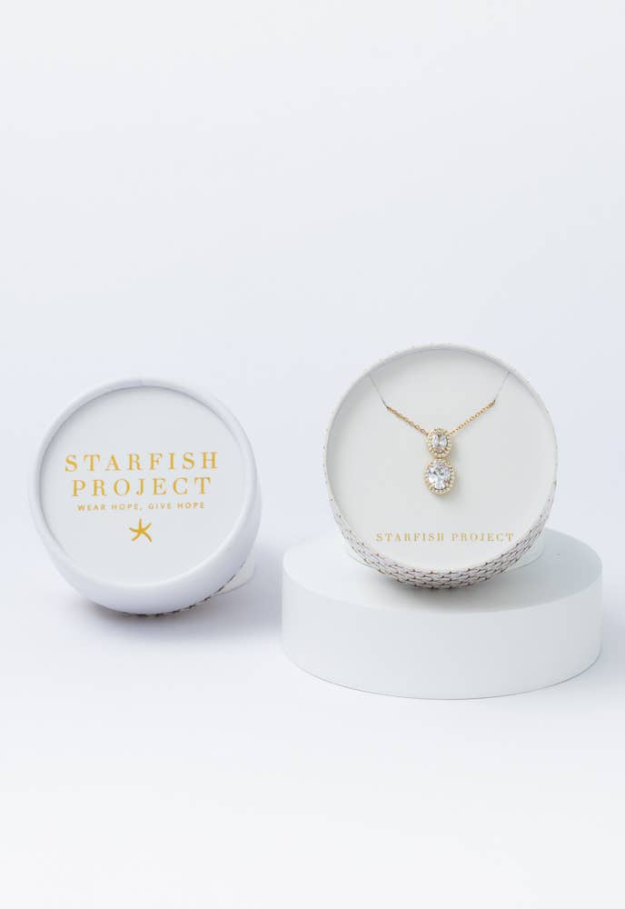 DIVINE CONNECTION GOLD & ZIRCON NECKLACE