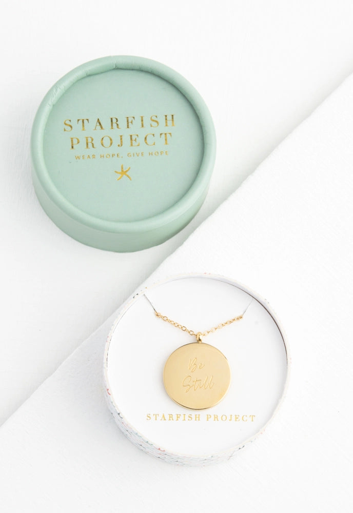 BE STILL CHARM NECKLACE