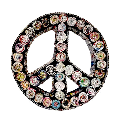PEACE SIGN RECYCLED MAGAZINE