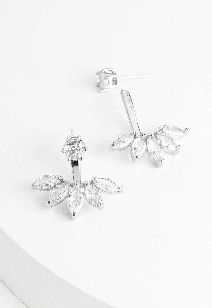 PLATINUM ZIRCON EAR JACKETS
