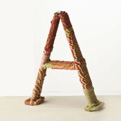 COLORFUL JUTE WRAPPED IRON LETTERS
