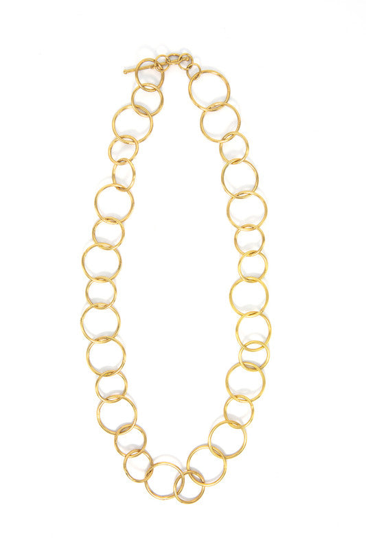 LIGHT LOOP BRASS NECKLACE