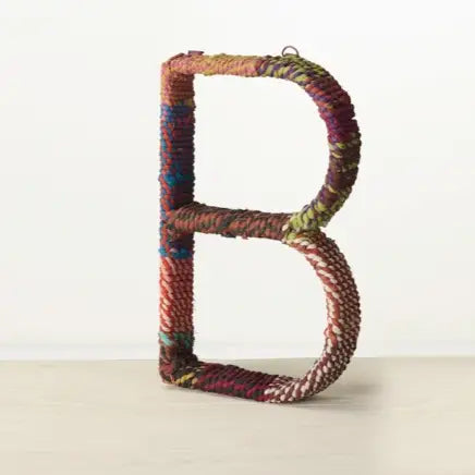 COLORFUL JUTE WRAPPED IRON LETTERS