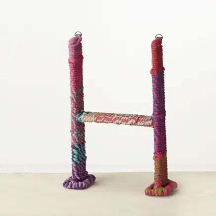 COLORFUL JUTE WRAPPED IRON LETTERS