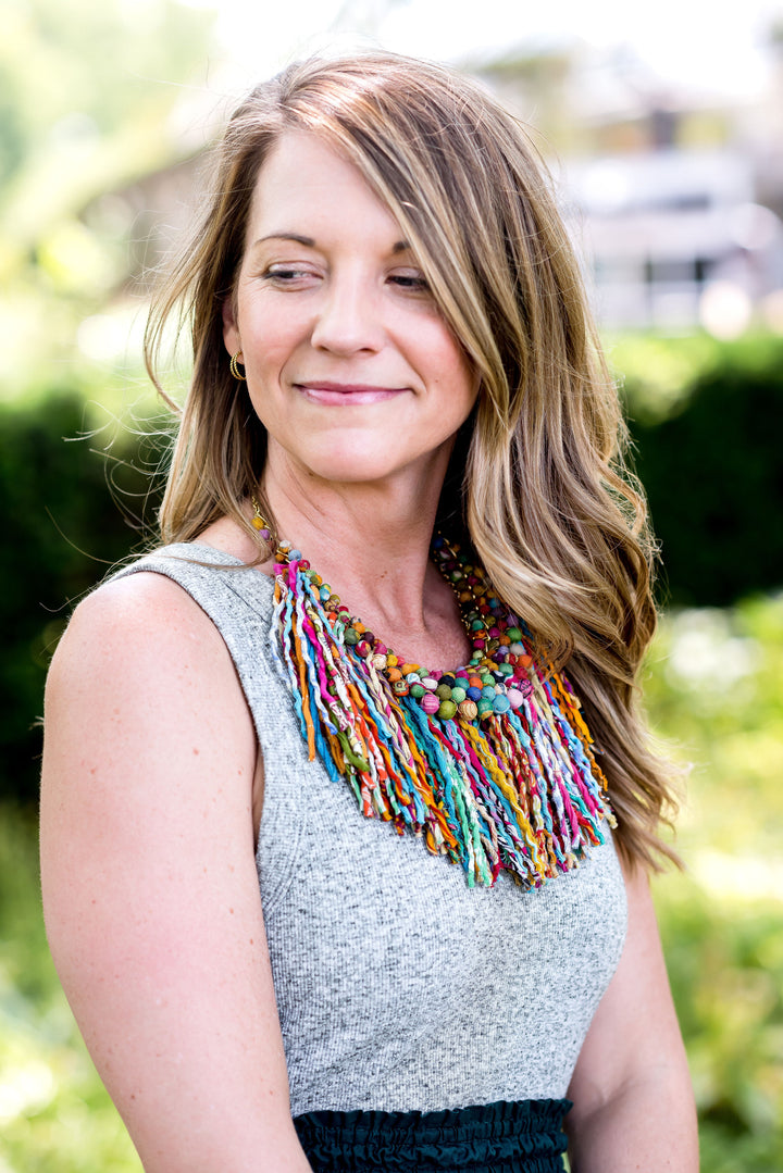 KANTHA PASTICHE NECKLACE