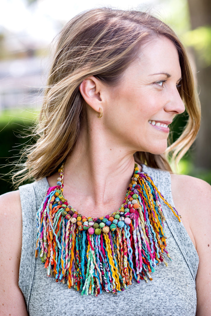 KANTHA PASTICHE NECKLACE