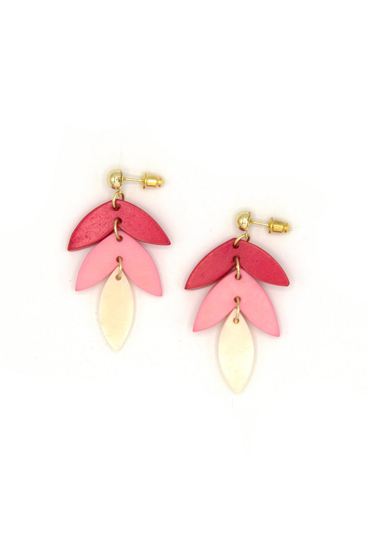 PINK CALADIUM EARRINGS
