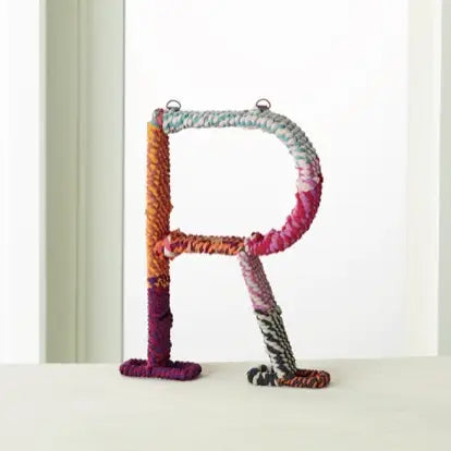 COLORFUL JUTE WRAPPED IRON LETTERS