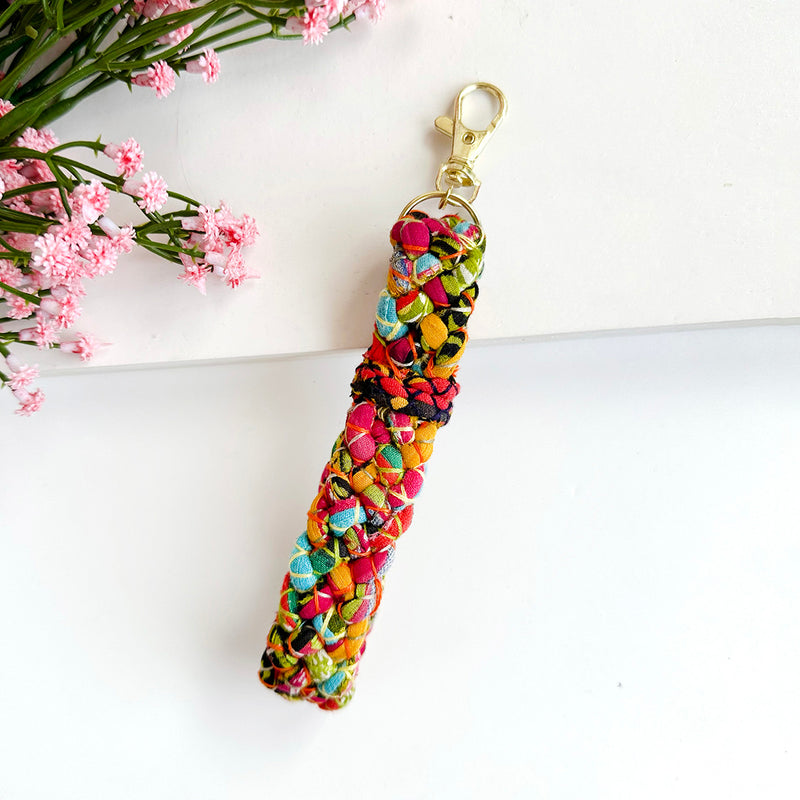 KANTHA INTERTWINED BAG CLIP/KEYCHAIN