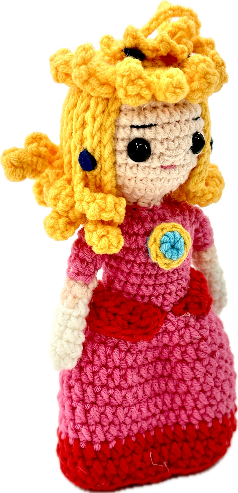 PRINCESS PEACH HANDMADE CROCHETED ORNAMENT