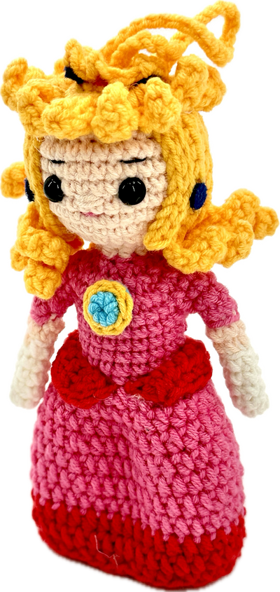 PRINCESS PEACH HANDMADE CROCHETED ORNAMENT