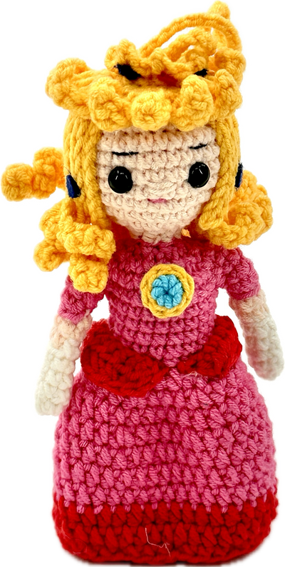 PRINCESS PEACH HANDMADE CROCHETED ORNAMENT