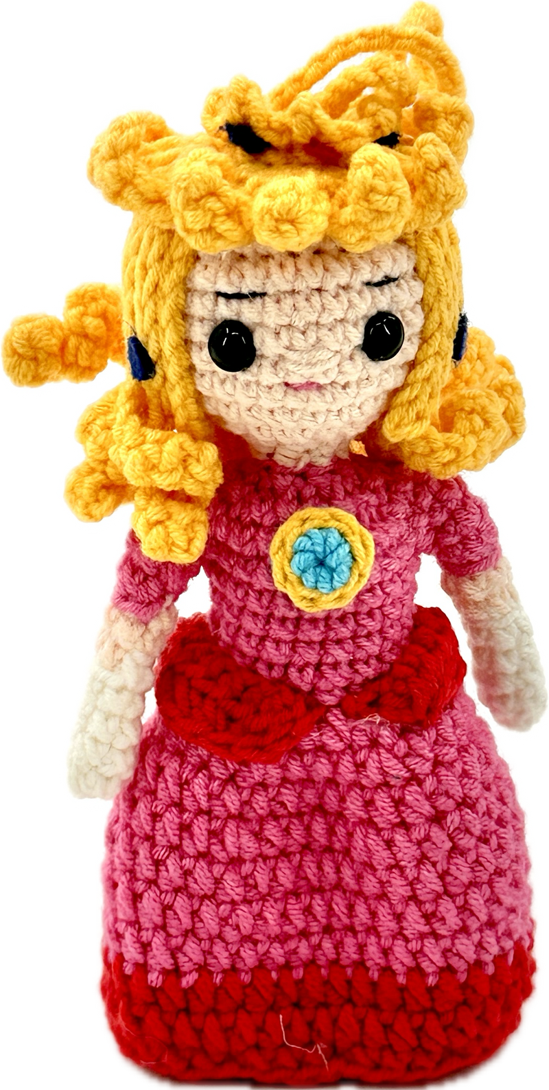 PRINCESS PEACH HANDMADE CROCHETED ORNAMENT