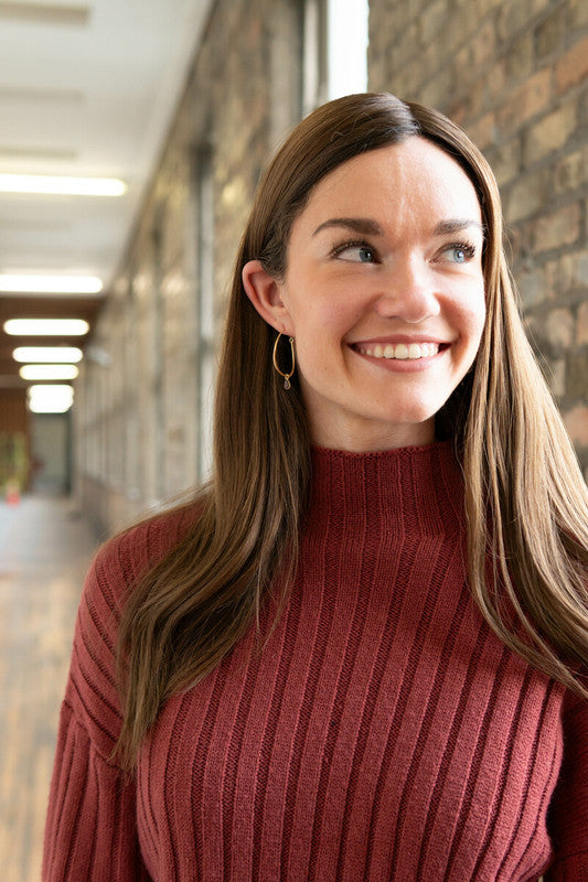 SUNSHINE STONE HOOP EARRINGS