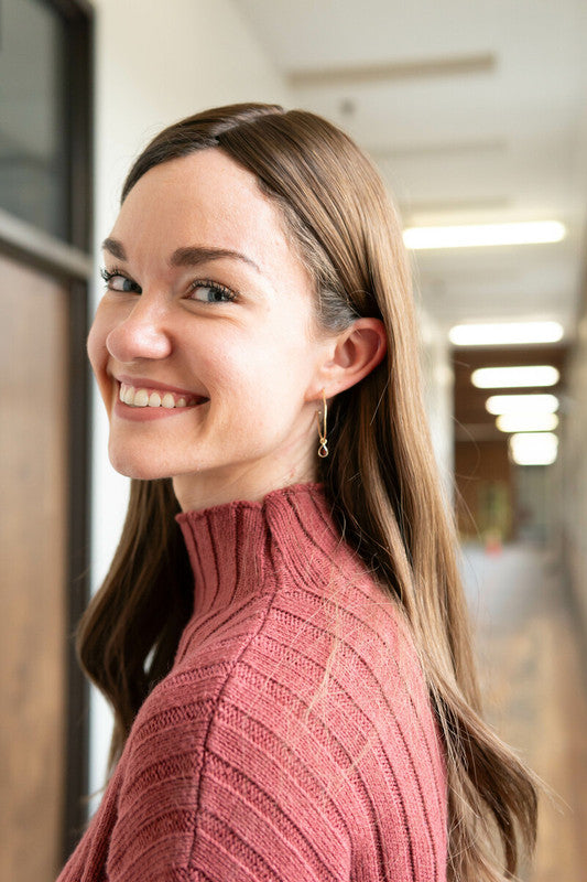 SUNSHINE STONE HOOP EARRINGS