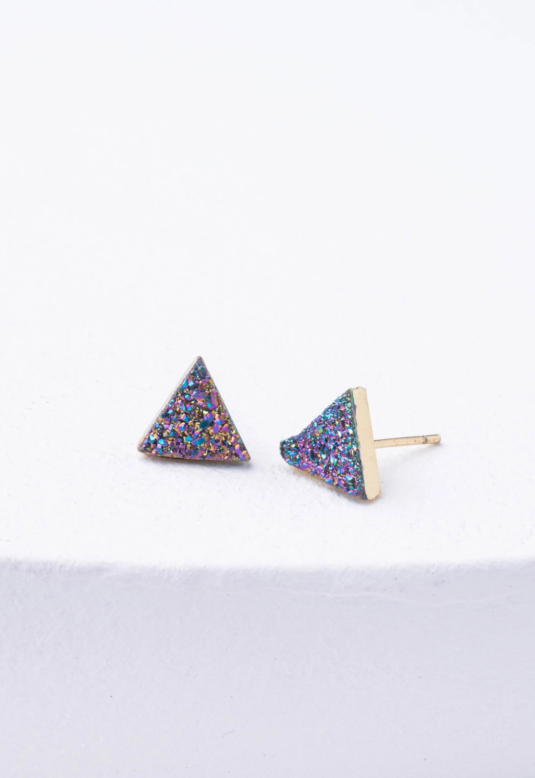 MULTICOLORED DRUZY STUDS