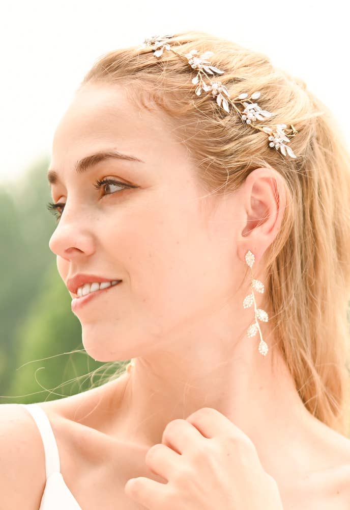 ENCHANTED GARDEN LEAF DROP EARRINGS