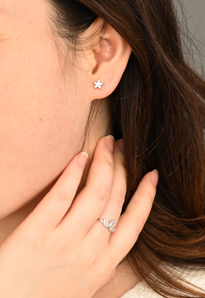 PLATINUM CELESTIAL STUD EARRINGS SET