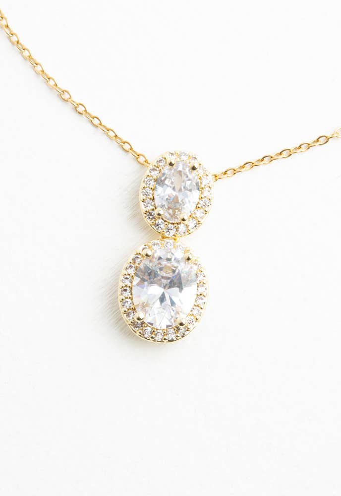 DIVINE CONNECTION GOLD & ZIRCON NECKLACE