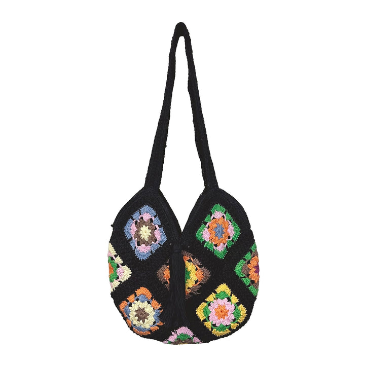 GRANNY SQUARE CROCHETED PURSE