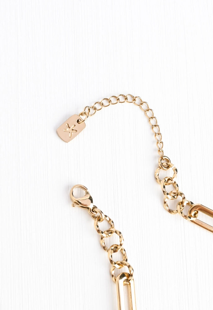 GLITTERING GARLAND GOLD CHAIN NECKLACE