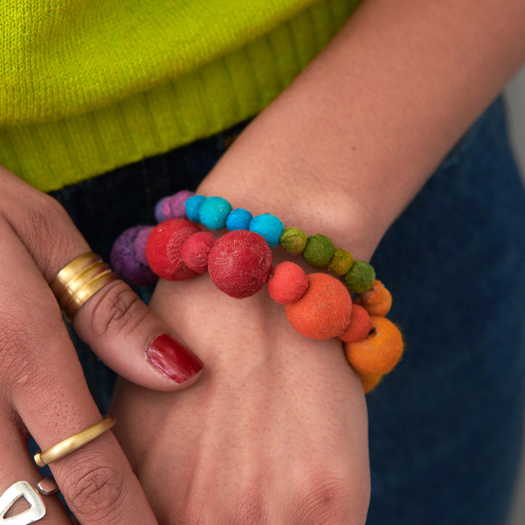KANTHA RAINBOW PEBBLES BRACELET