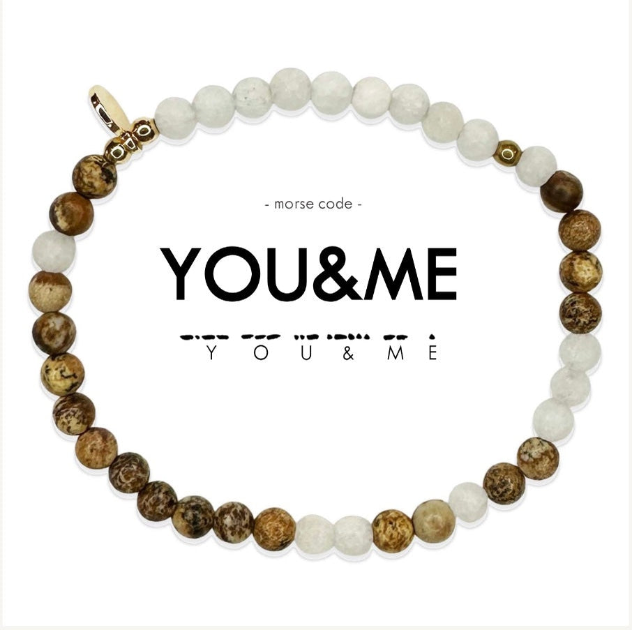 YOU & ME MORSE CODE MATCHING BRACELET SET