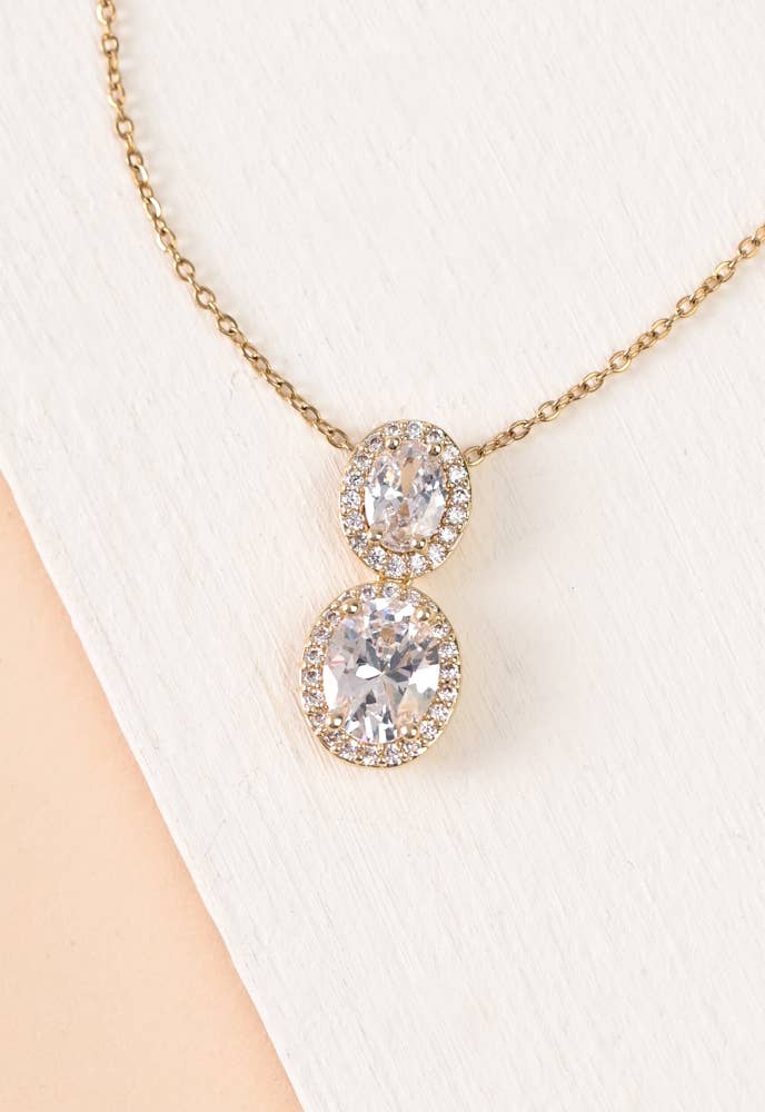 DIVINE CONNECTION GOLD & ZIRCON NECKLACE