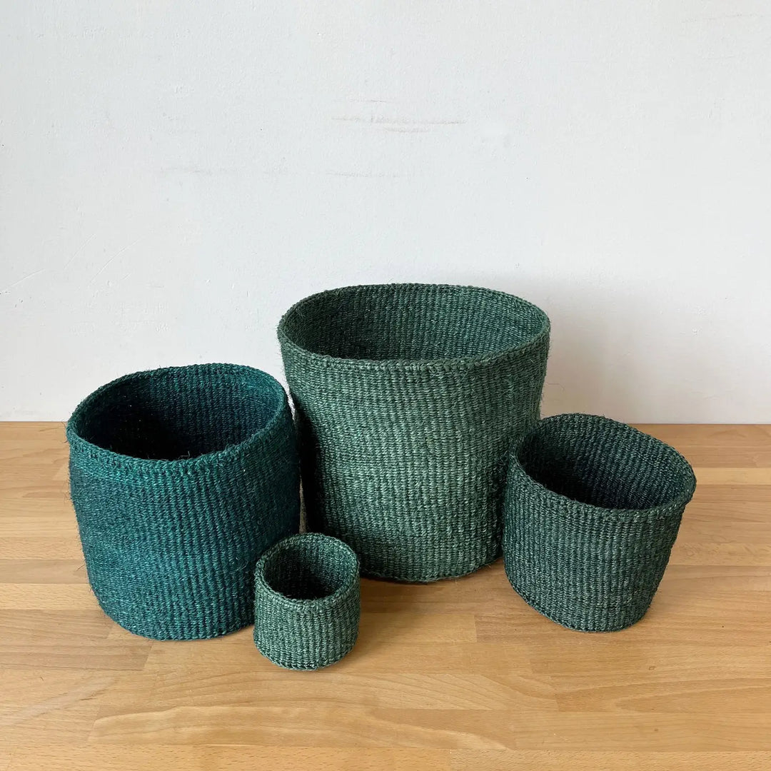 FOREST GREEN STORAGE/PLANTER  BASKET