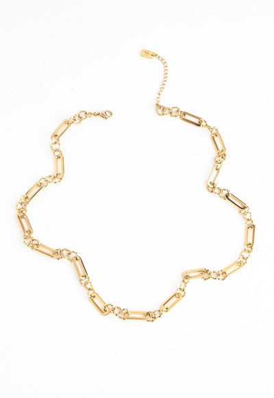 GLITTERING GARLAND GOLD CHAIN NECKLACE