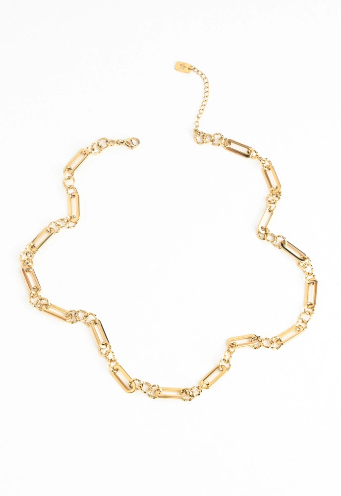 GLITTERING GARLAND GOLD CHAIN NECKLACE