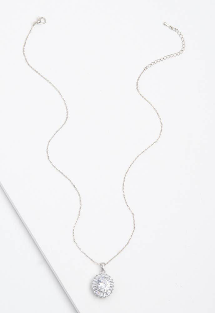 INFINITE GLOW PLATINUM + ZIRCON NECKLACE