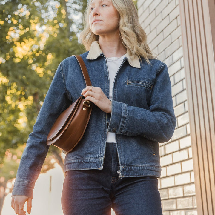 STELLA FULL GRAIN LEATHER SHOULDER BAG