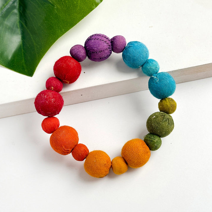 KANTHA RAINBOW PEBBLES BRACELET