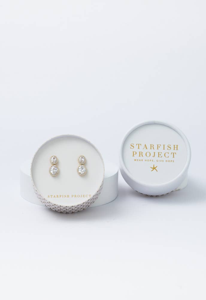 DIVINE CONNECTION GOLD & ZIRCON EARRINGS