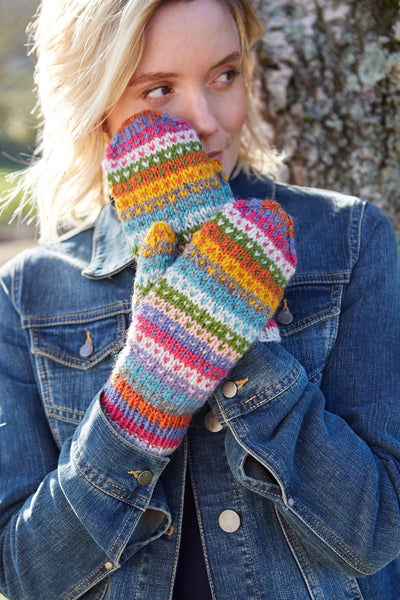 HAND KNITTED MITTENS: COZY SWEATER