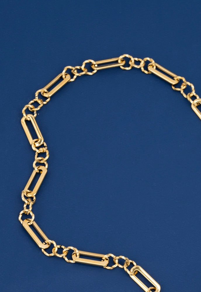GLITTERING GARLAND GOLD CHAIN NECKLACE