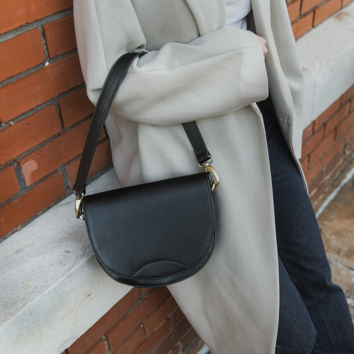STELLA FULL GRAIN LEATHER SHOULDER BAG